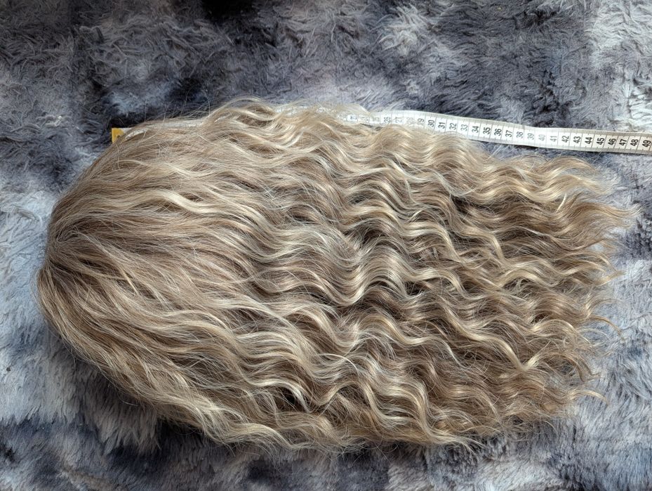 Peruka afro loki ciepły blond ombre