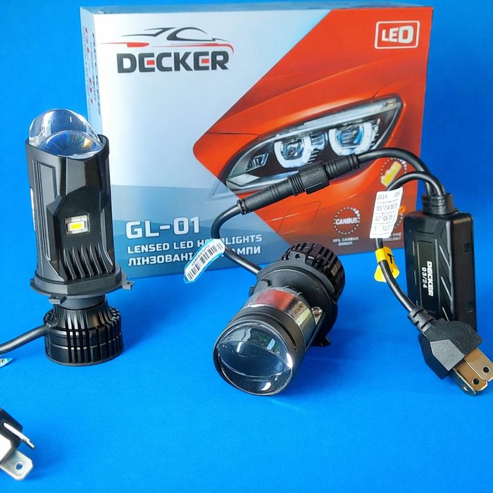 Міні лінза Decker GL-01 PRO LED H4/Н7/Н11/Нв3/6000K /9-32В
