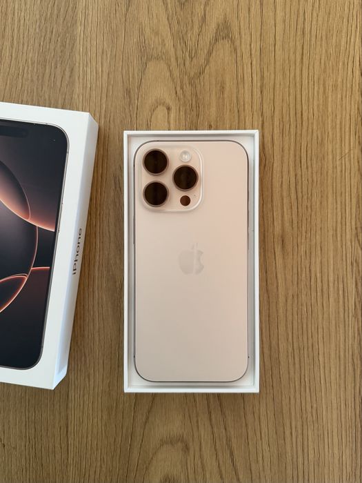 iPhone 16 Pro 128GB Dourado – Como Novo, Sem Riscos + Carregador Novo