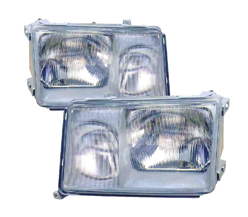 FARÓIS OPTICAS PARA MERCEDES W124 BERLINA COUPÉ FUNDO CINZENTO