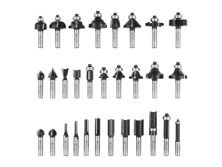 Набор качественных фрез по дереву 30шт из ГЕРМАНИИ Parkside PFB 30 8мм