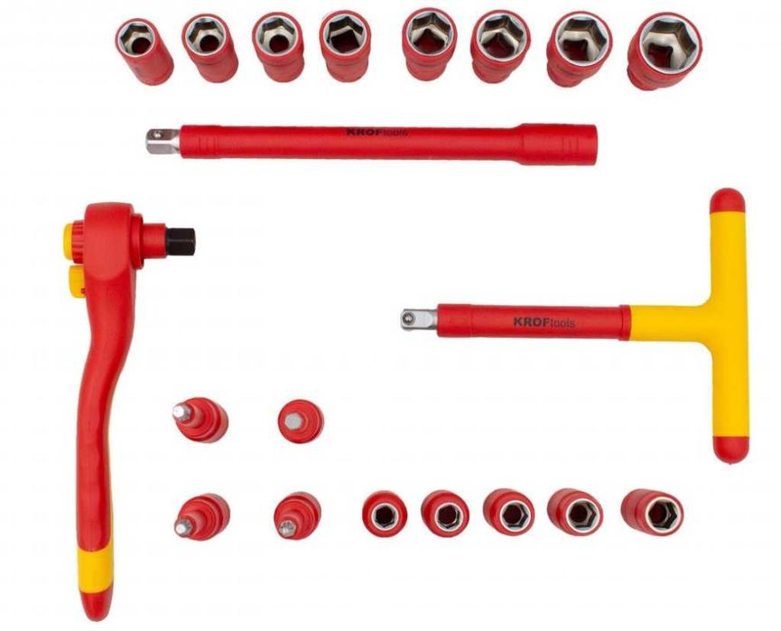 Jogo Chaves Caixa 1/2" VDE para Carros Eléctricos e Híbridos