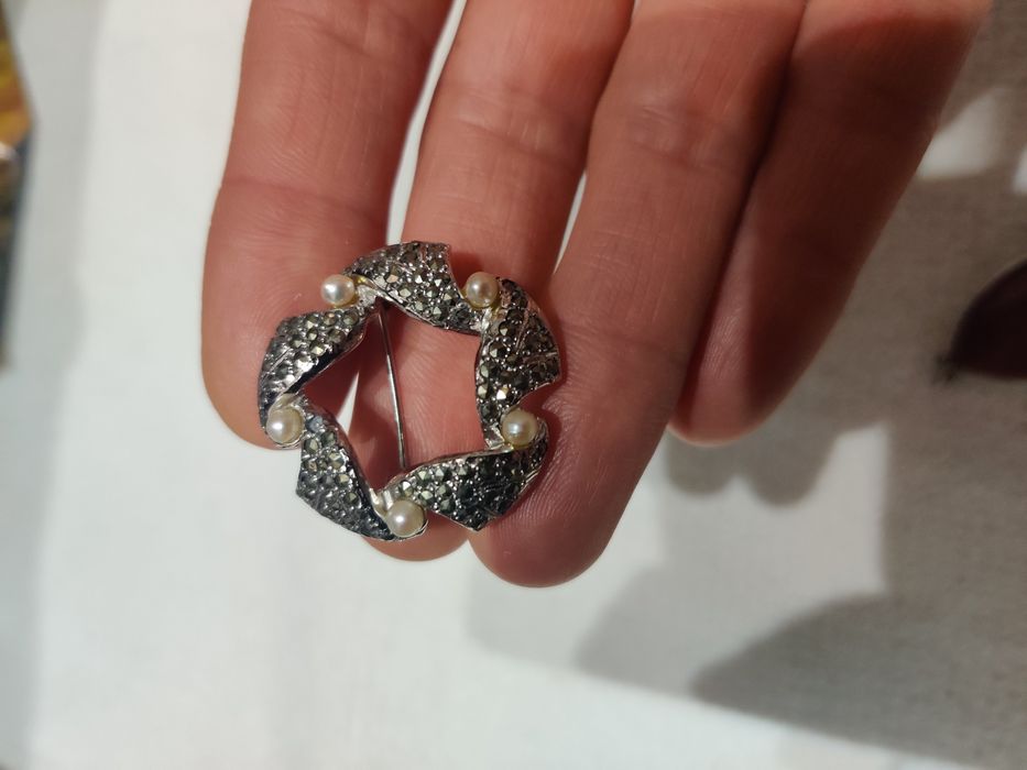 Серебро винтаж бижутерия кольцо брошь кулон