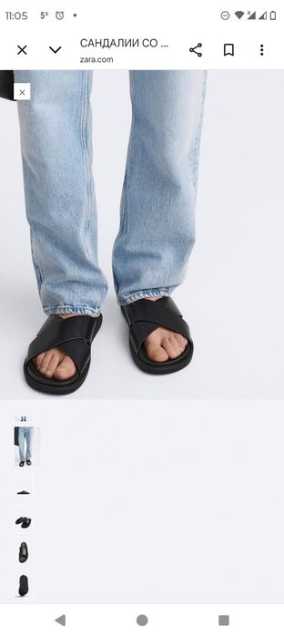 Нові, базові сандалі, шлепанці, Zara, 40