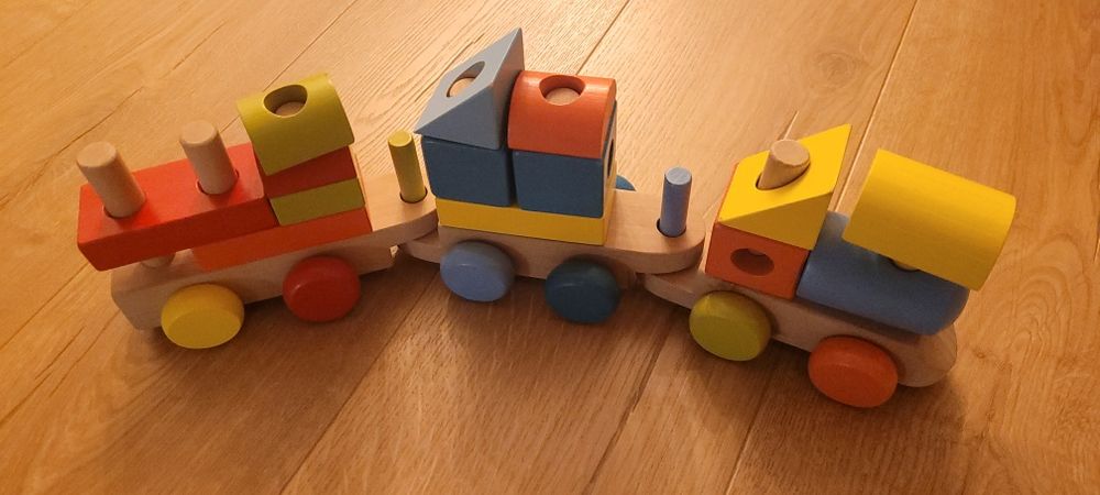 Drewniane klocki- pociag