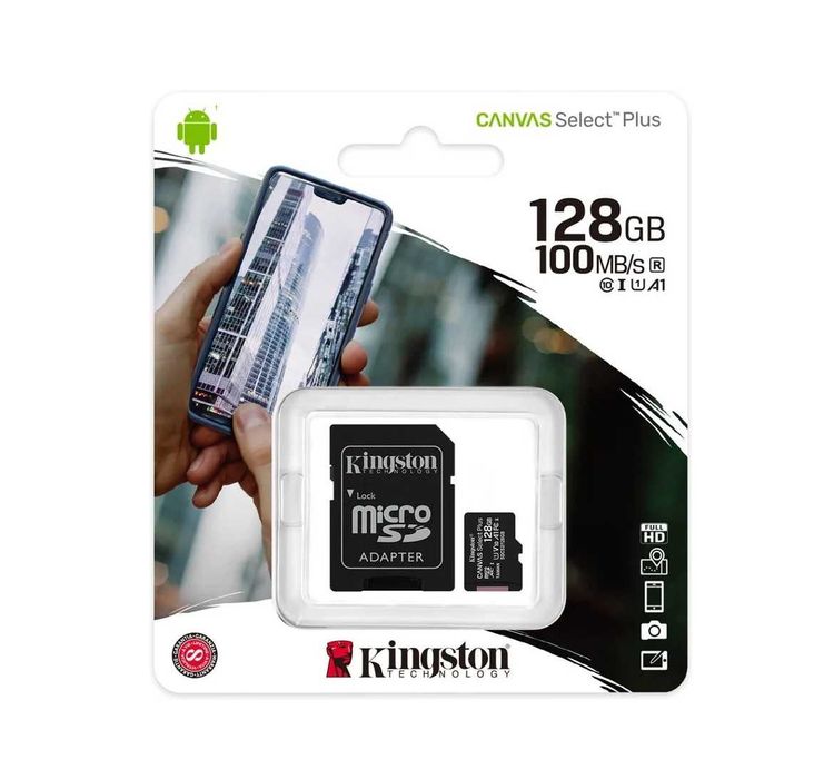 Cartão MicroSD Kingston Canvas Select Plus 128GB (Novo)