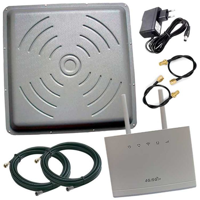 Мощное усиление 4G интернета (Роутер HiLink D311 + Антенна МИМО 24 дБ)