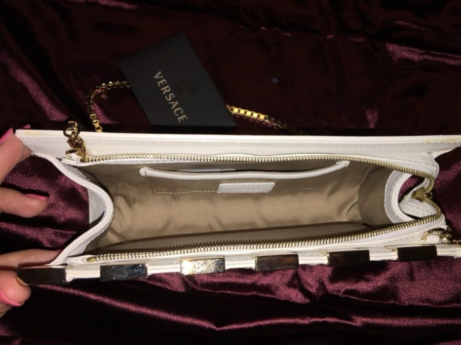 Новая кожаная сумка, клатч Versace оригинал!