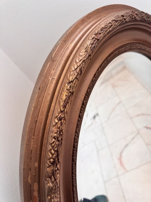 Vintage Espelho Grande Oval