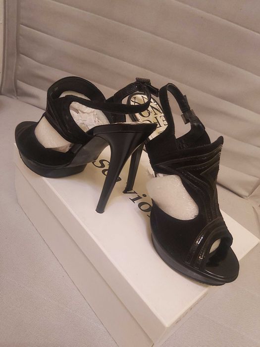 SCA'VIOLA Wyprzedaż!!! Skóra 100% sandały koturn nie kazar venezia