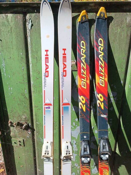 Лыжи горные Blizzard u Head Radial. Ботинки к ним Solomon u Alpina Cx4