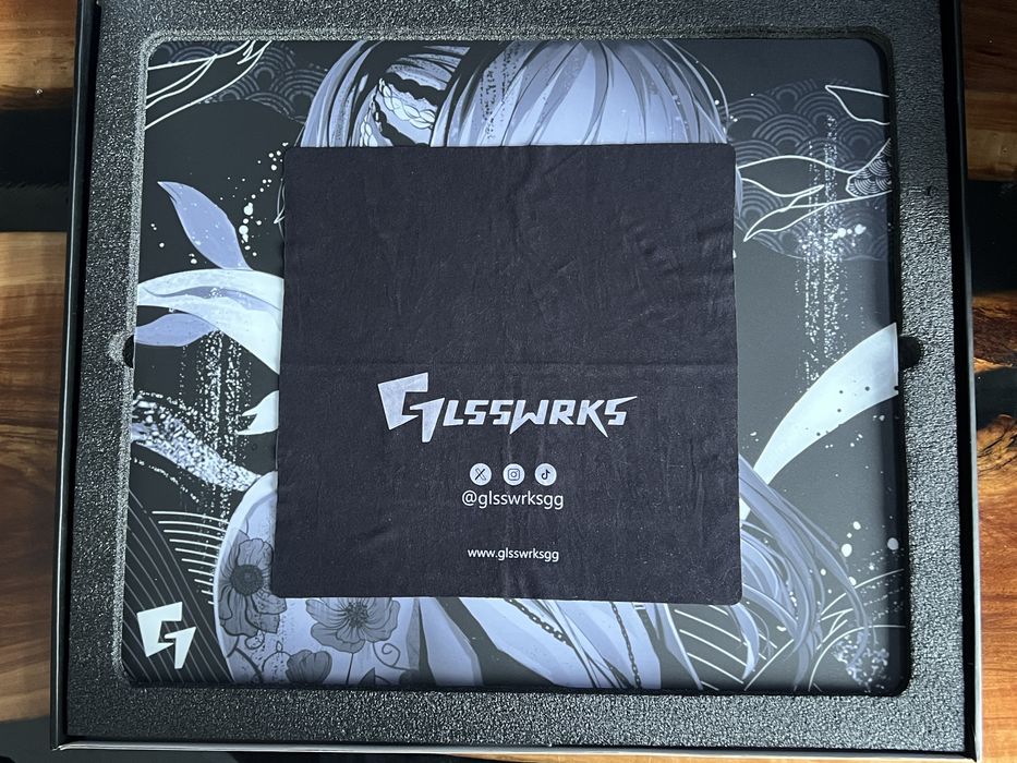 GLSSWRKS Kazemi Mousepad Premium Glass Limited Edition BLACK 490x420mm