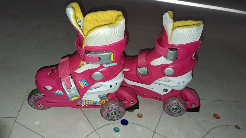 Patins com 3 rodas em bom estado n 26 ao 29