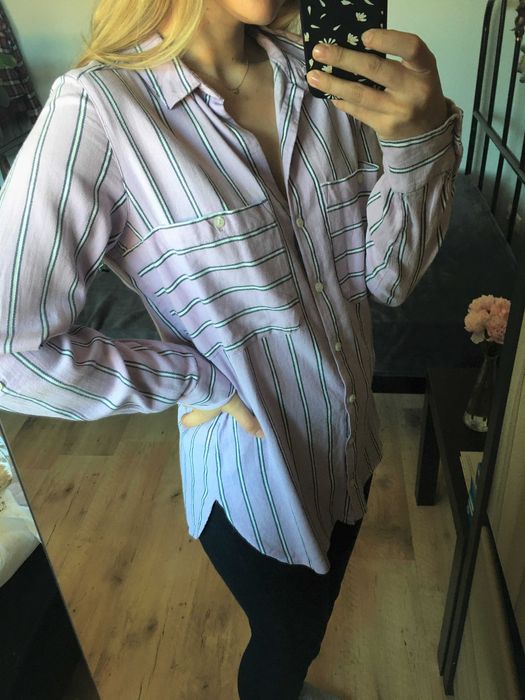 Koszula fiołkowa w paski next M