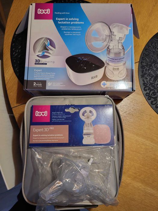 Laktator Lovi elektr + nowy zestaw zamienny gumowych elementów