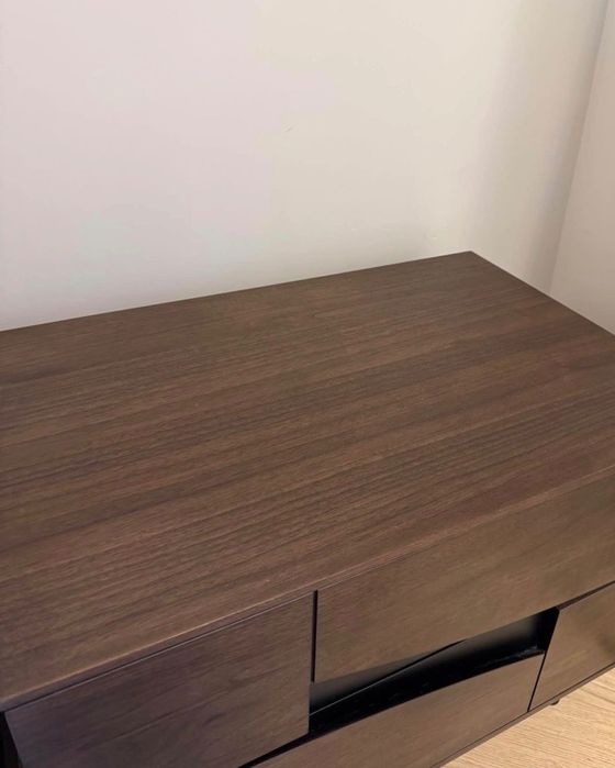 Mesa duas gavetas nogueira kave home