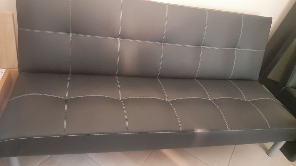 Sofá de Pele Sintética castanho 1.78 M
