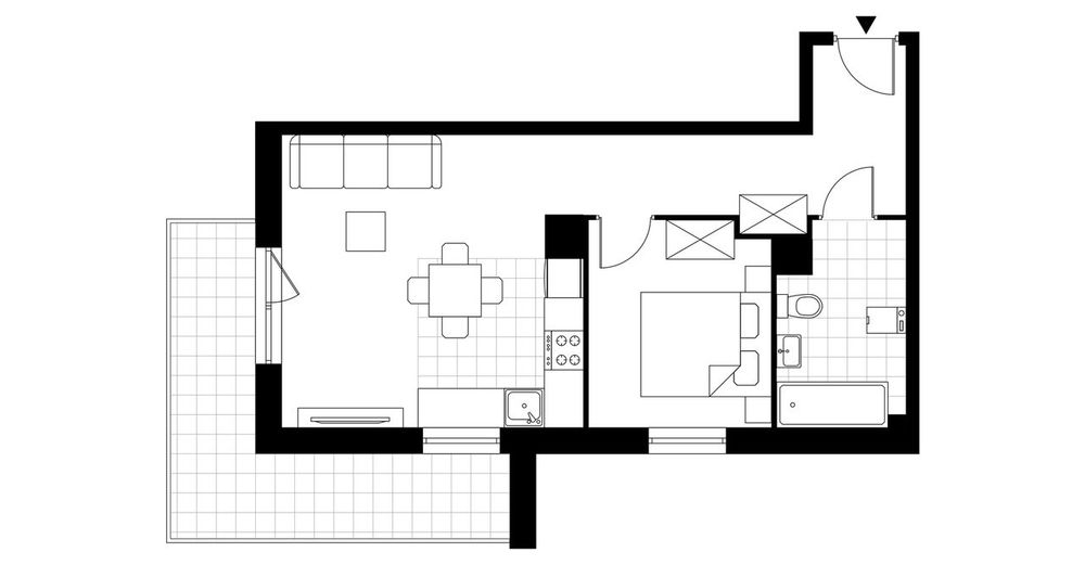 2-pokojowe mieszkanie 43m2 + balkon Bezpośrednio