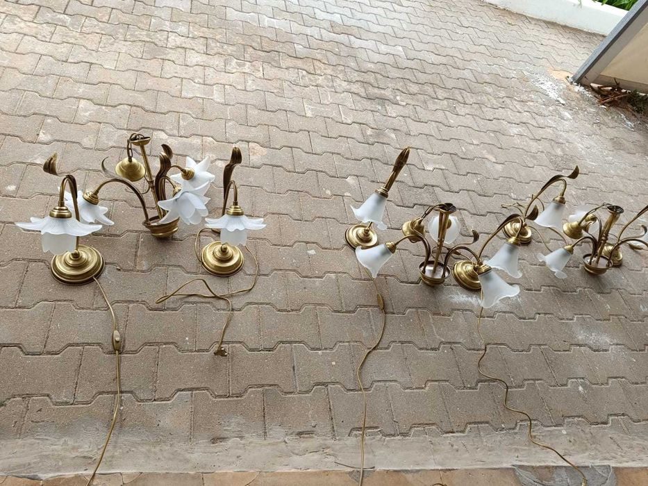 Conjunto de 10un Candieiros Usados - Venda completa 150€