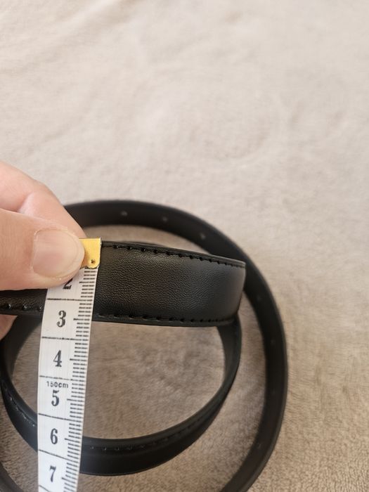 Pasek Pinko czarny cienki 110 cm