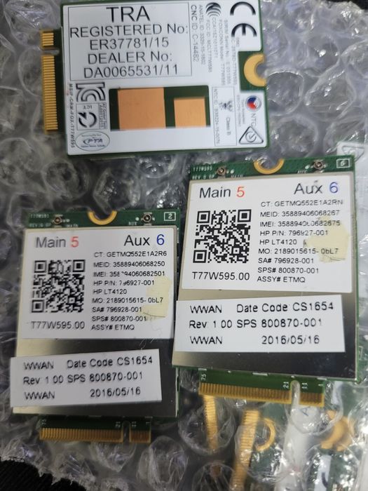 Модем 3P10Y LTE Dell 7480 4G WWAN MR7VT Latitude 5590 EM7455 DW5811e