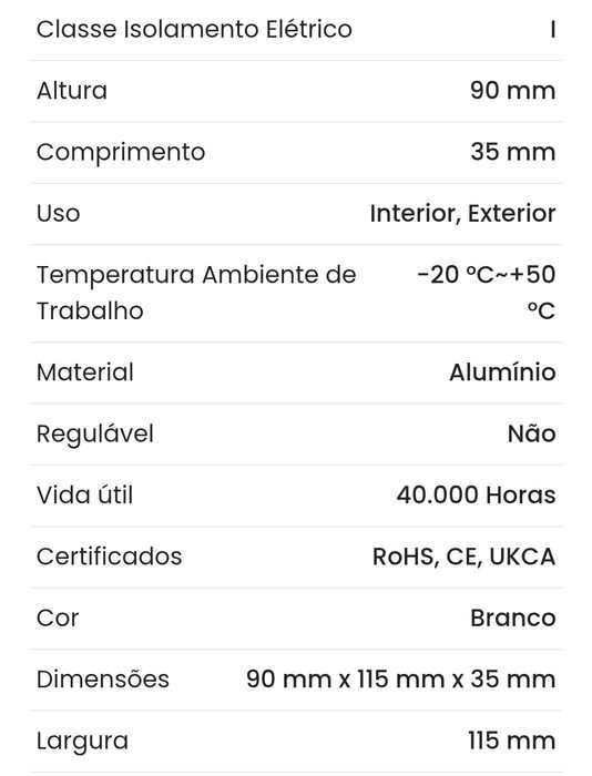 Aplique  led exterior