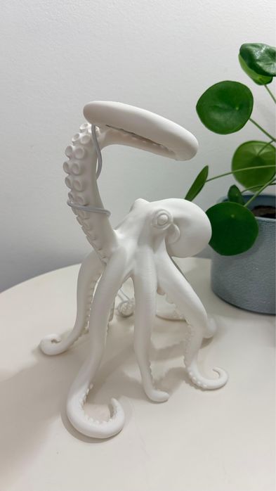 Luminária Polvo Branca – Design Exclusivo | Peça Premium
