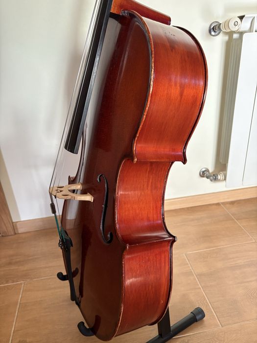 Violoncelo 3/4 do Luthier Ricardo Belinha + arco + saco de transporte