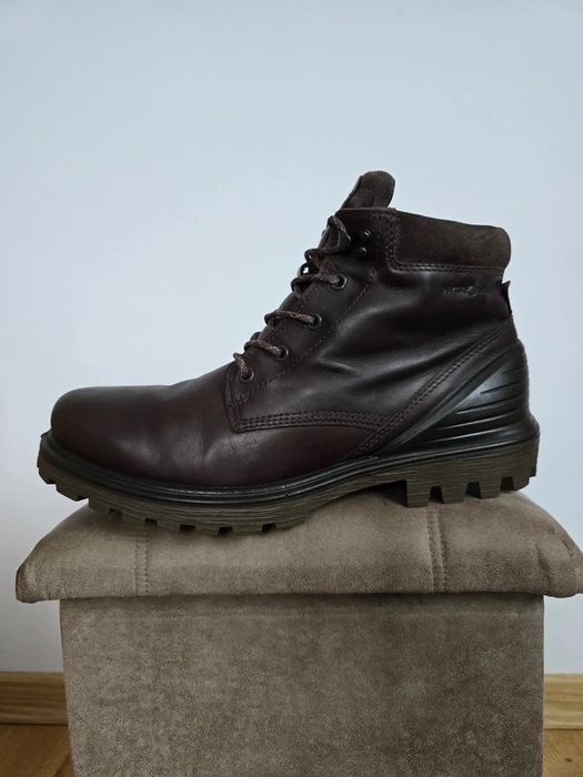 Ecco Hydromax buty ocieplane zimowe za kostkę rozm. 45 skórzane