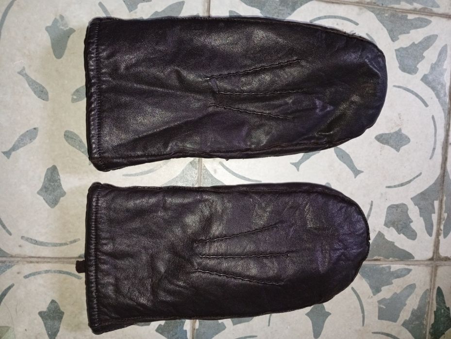 Rękawiczki skórzane łapki Fingerman, ocieplane, unisex