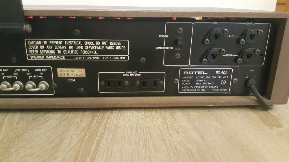 Amplituner Rotel RX-402 ORYGINALNY piękny dźwięk