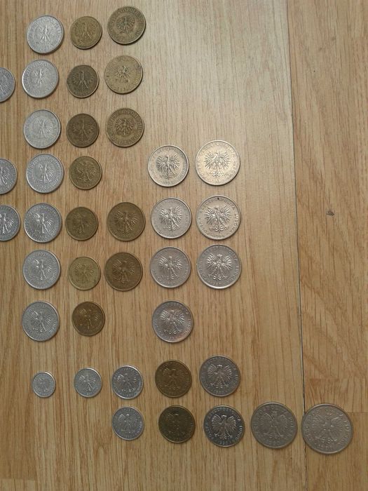 Monety różne od 10 gr do 100 zł obiegowe PRL różne od 1981 do 1990