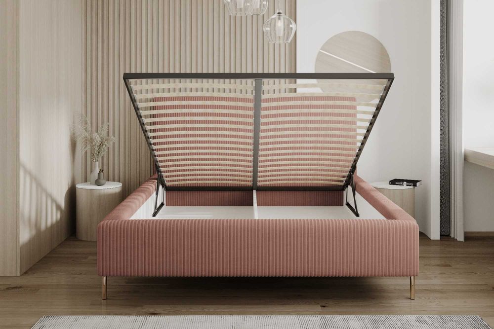 Łóżko Sypialnianie z Pojemnikiem + stelaż metalowy Monaco PRODUCENT