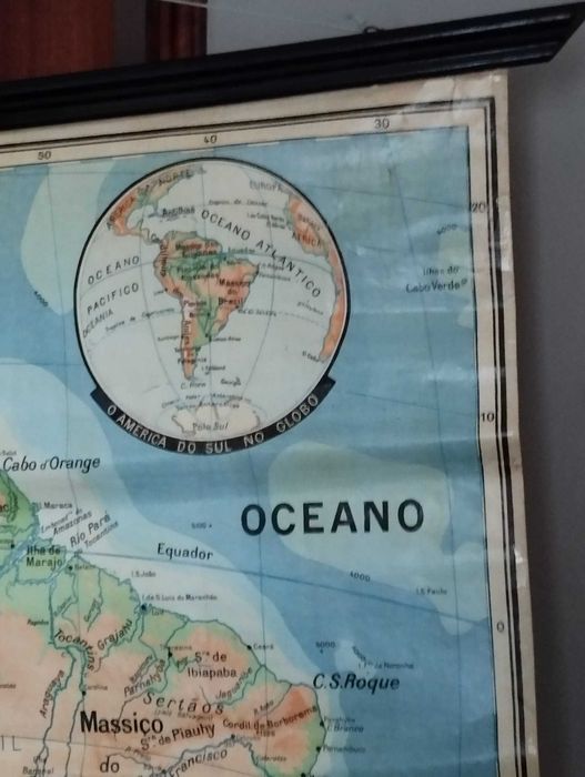 Mapa Antigo em Tela - América do Sul - J. Forest