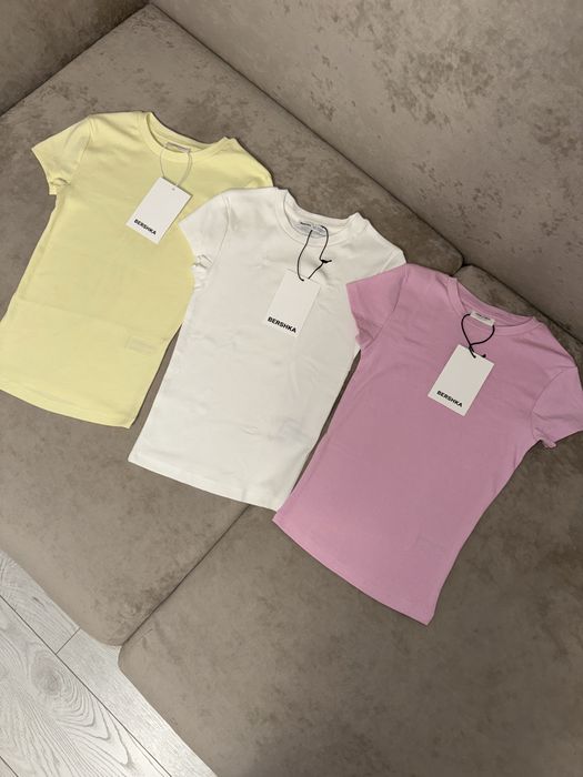 XXS, XS, S, M Футболки Bershka бершка, футболки в стилі скімс skims