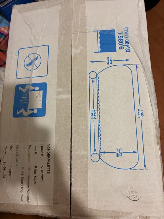 Piscina insuflavel + cobertura Intex, novas em caixa 4,57mx84cm