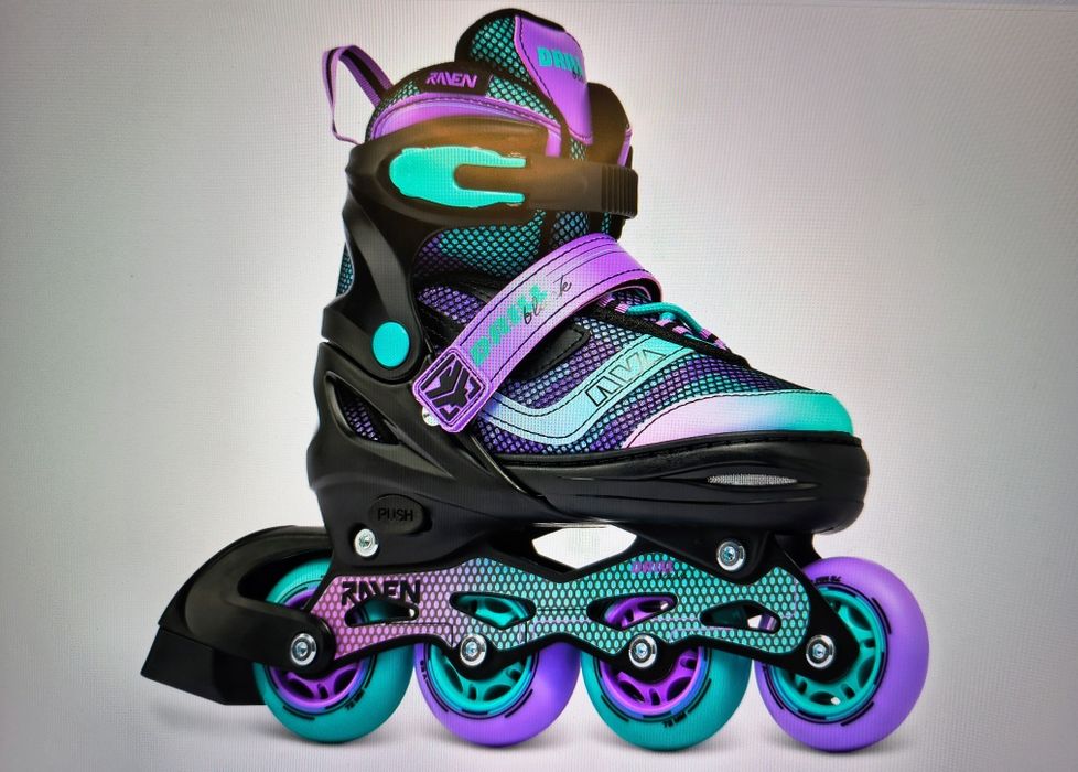 ROLKI Raven drill violet mint 30-33 nowe