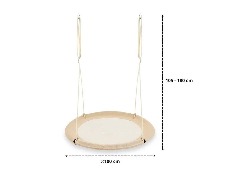 Duża Huśtawka Ogrodowa Bocianie Gniazdo 100 cm Boho