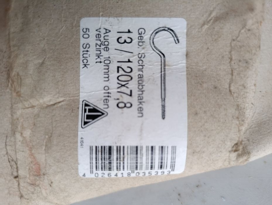 Гак шуруп оцинкований