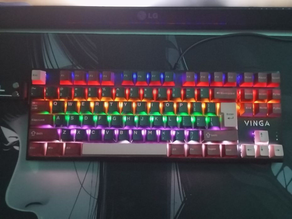 Кастомна Механічна-клавіатура на базі VINGA KBGM-110 на синіх світчах