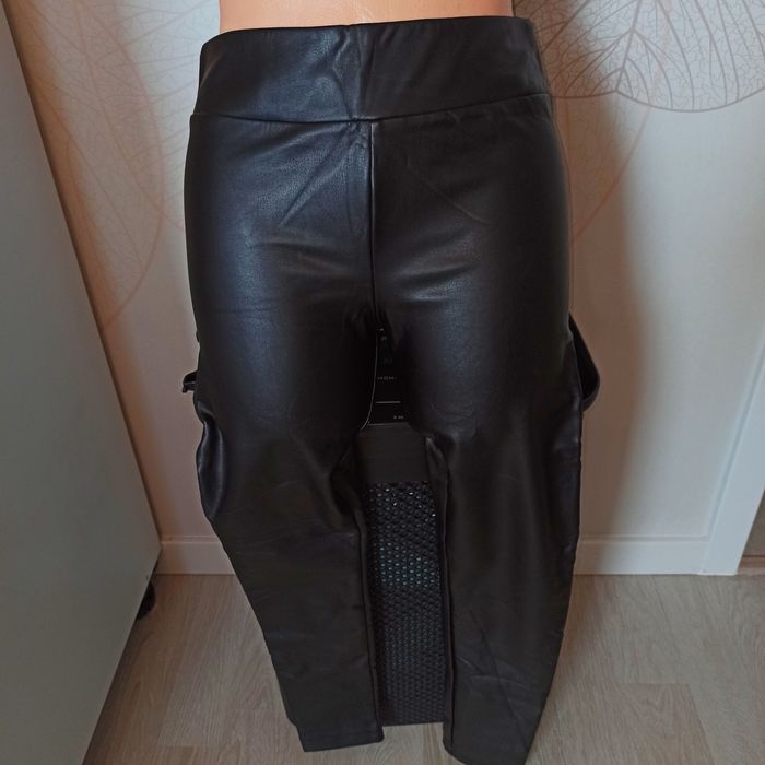 NOWE. Skórzane legginsy damskie r 38 M