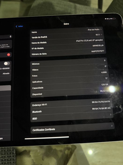 Ipad pro (12,9pol) (5• geração)