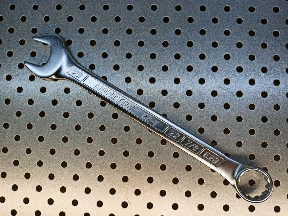 Klucz 22mm 7/8" E28 płasko-oczkowy Cr-V HONIDRIVE HONITON H2022 22mm
