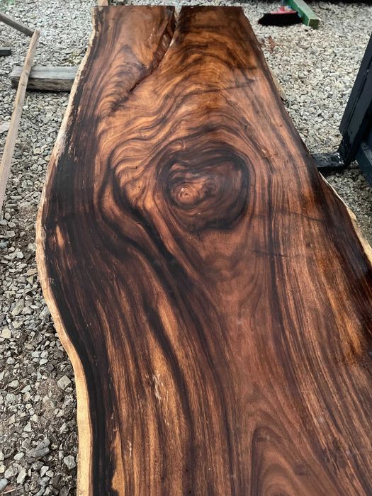 Nowoczesny Rustykalny stół do jadalni orzech włoski suar egzotyk #51