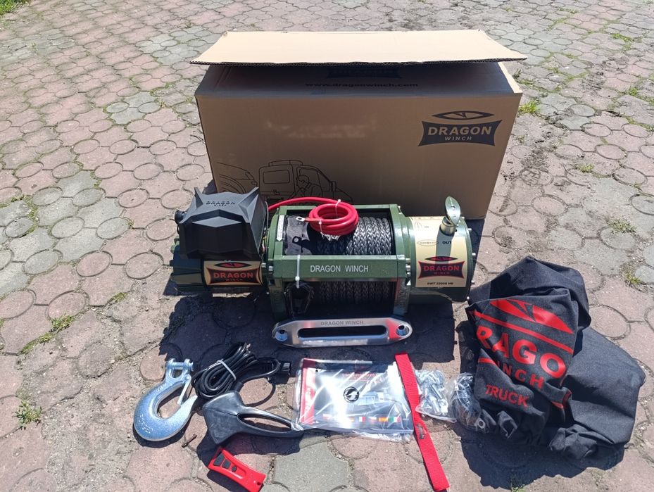 Wyciągarka, wciągarka samochodowa Dragon Winch DWT 22000, 24V Syntetyk