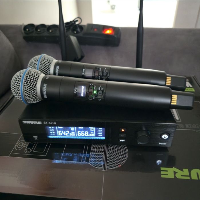 Shure SLXD4  System bezprzewodowy z 2 mikrofonami ręcznymi  Beta 58A
