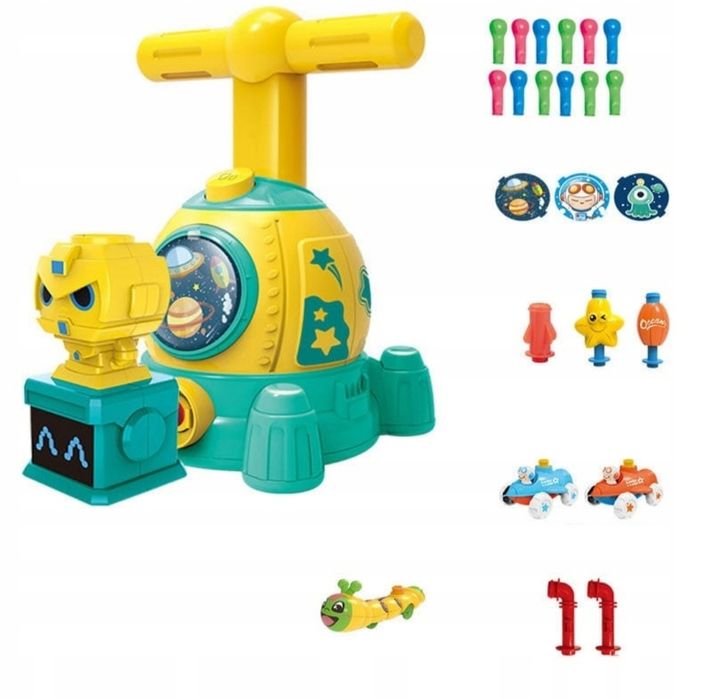 Balonowa wyrzutnia zabawka zestaw z pojazdami