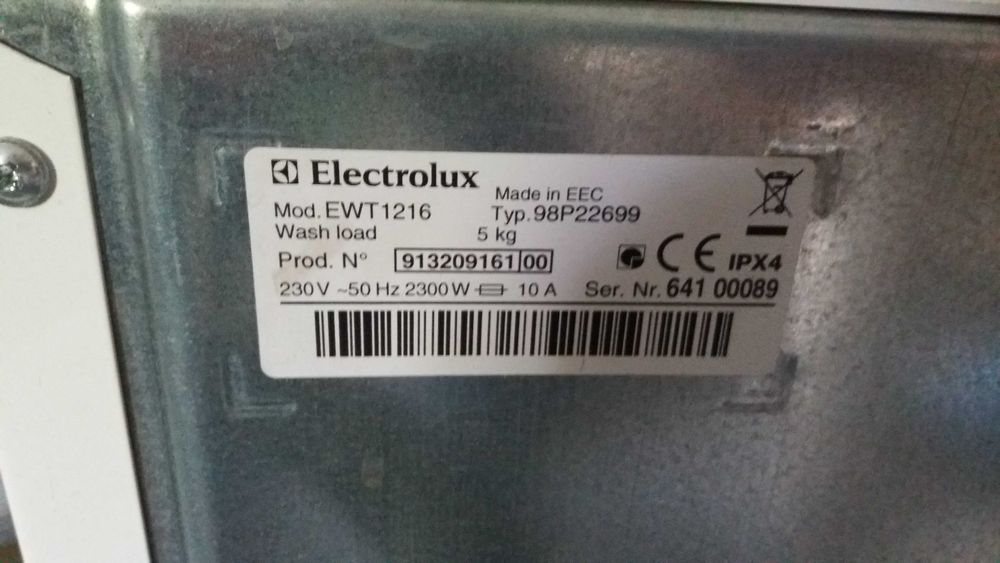 obudowa pralka elektrolux super stan  40 wąska