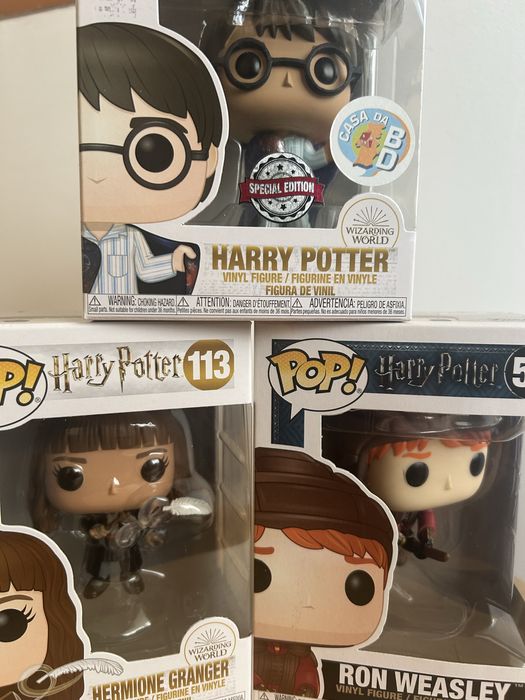 Funko pops Marvel, Harry Potter, Toy Story, He-Man, Star Wars, Batman.