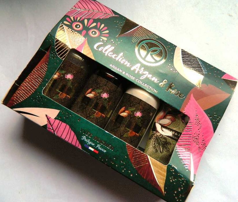 Yves Rocher Argan&Rose, zestaw kosmetyków w pudełku